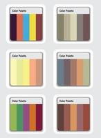 Vector color palette set