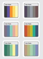 Vector color palette set