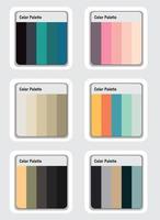 Vector color palette set