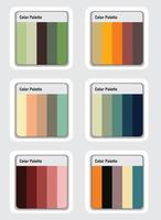 Vector color palette set