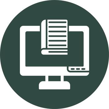 icono de vector de aprendizaje electrónico