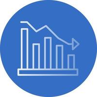 Fluctuation Down Vector Icon Design