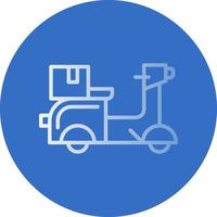 Delivery Bike Vector Icon Design