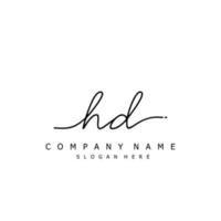 Initial HD handwriting of signature logo vector