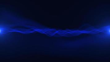 uma suavemente ondulado elétrico azul digital fractal luz onda do partículas animação. isto tecnologia movimento fundo é 4k e uma desatado laço. video