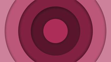 Trendy retro papercut background with gently moving concentric circles in shades and tints of magenta. Full HD and looping motion background animation. video