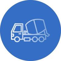 Mixer Truck Vector Icon Design