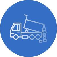 Dumper Truck Vector Icon Design