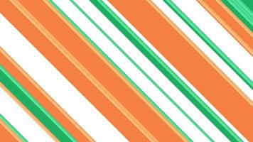 Striped pattern background with diagonal stripes in the Irish flag colors, green, white and gold. This simple St Patrick's Day motion background animation is 4K and a seamless loop. video