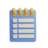 home screen notes illustration 3d png