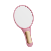 luxury cosmetic Hand Mirror illustration 3d png