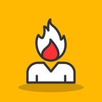 Burning Vector Icon Design