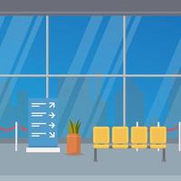 international airport vector flat illustration