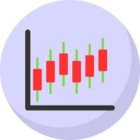 Candlestick Chart Vector Icon Design