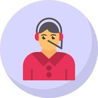 Call Center Agent Vector Icon Design