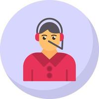 Call Center Agent Vector Icon Design