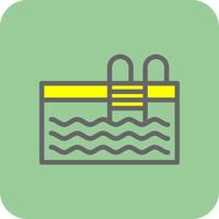 Swimming Pool Vector Icon Design