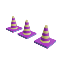 3D Traffic Cone Icon png