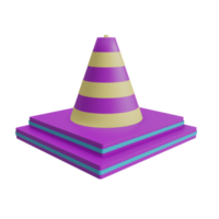 3d tráfico cono icono png