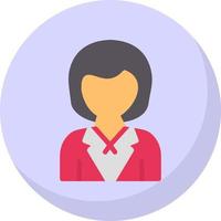 Airhostess Vector Icon Design