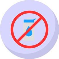 No Liquid Vector Icon Design