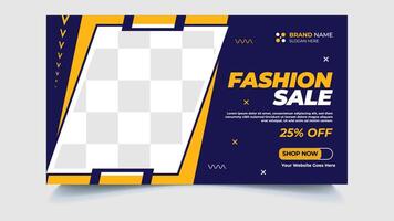 Fashion Sale Web Banner Template Design vector