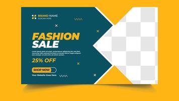 Fashion Sale Web Banner Template Design vector