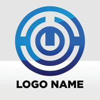 Circle labirin logo business vector