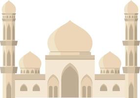 Modern flat illustration islamic mosque building. Mosque Cartoon Flat Vector Design. Perfect for children's books, diagrams, infographics, map, educational materials, and social media posts