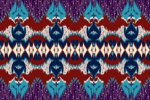 Ethnic fabric pattern Designed from geometric shapes Ethnic Asian style fabric pattern Used for home decoration, carpet work, indoor and outdoor use. vector