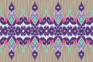 Ethnic fabric pattern Designed from geometric shapes Ethnic Asian style fabric pattern Used for home decoration, carpet work, indoor and outdoor use. vector