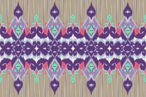 Ethnic fabric pattern Designed from geometric shapes Ethnic Asian style fabric pattern Used for home decoration, carpet work, indoor and outdoor use. vector