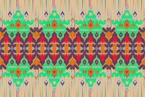 Ethnic fabric pattern Designed from geometric shapes Ethnic Asian style fabric pattern Used for home decoration, carpet work, indoor and outdoor use. vector