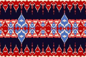 Ethnic fabric pattern Designed from geometric shapes Ethnic Asian style fabric pattern Used for home decoration, carpet work, indoor and outdoor use. vector