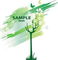 modelo con verde árbol vector