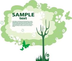 Template with Green tree vector