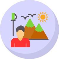 Hiking Vector Icon Design