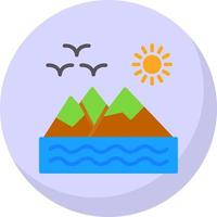 diseño de icono de vector de montañas