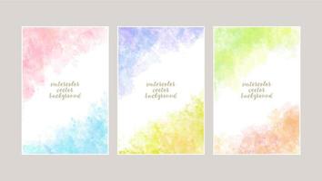 watercolor vector background set