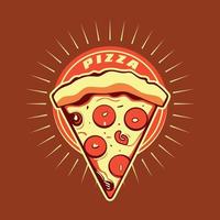 logotipo de comida de pizza vector