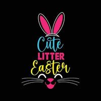 Cute litter Easter vector t-shirt design. Easter t-shirt design. Can be used for Print mugs, sticker designs, greeting cards, posters, bags, and t-shirts