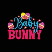 Baby bunny vector t-shirt design. Easter t-shirt design. Can be used for Print mugs, sticker designs, greeting cards, posters, bags, and t-shirts