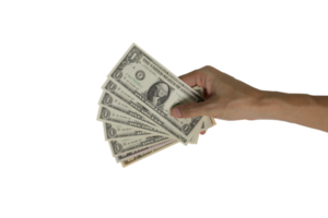 hand- Holding geld dollars png