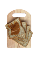 Peanut Butter bread on cutting board png