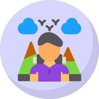 Hiking Vector Icon Design