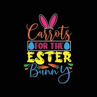 Carrots for the ester bunny vector t-shirt design. Easter t-shirt design. Can be used for Print mugs, sticker designs, greeting cards, posters, bags, and t-shirts