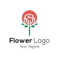 belleza flores logo vector modelo