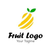 Fresco frutas logo diseño vector modelo