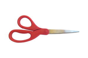 Red scissors isolated png