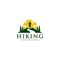 Mountain Hike Logo Vector Template